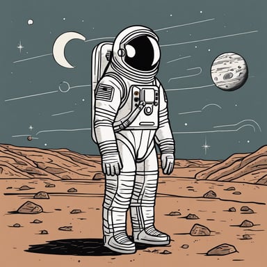 an astronaut on mars