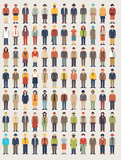 flat people, vector, high quality,