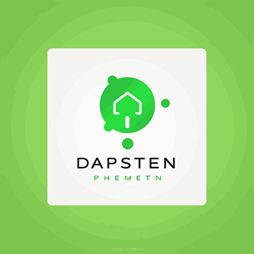 simple logo design of system development company with green as the base color, flat 2d, vector, company logo, clean, simple, morden,