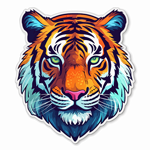 vector tiger sticker