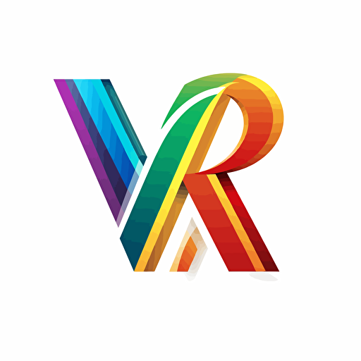 mix of letters "V" and "R" logo, a modern company making everything, minimalistic, vector, white background