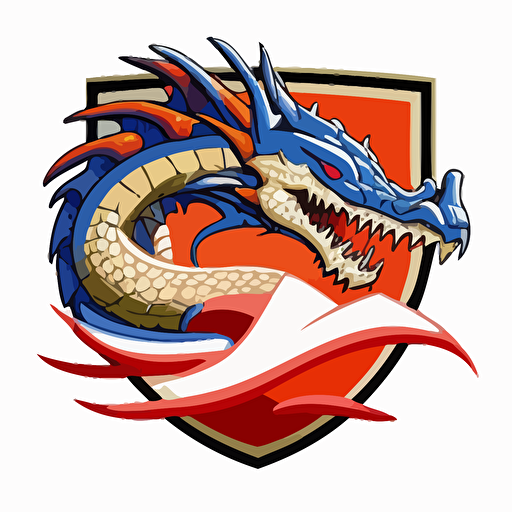 logo, simplistic, Imagination Dragons playing NFL football, vector, white background