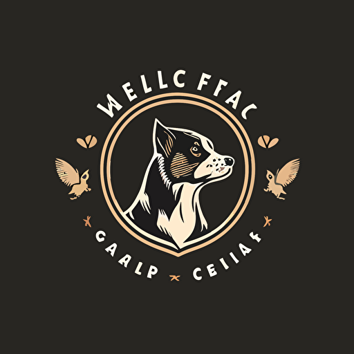 modern, simplistic, vector-based logo for a veterinary club