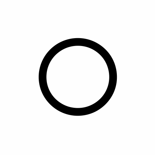 Create a minimalistic logo with a vector image of a circle. No text on a white background.