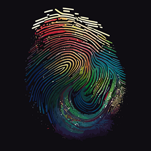 Digital Fingerprint, vector, illustrator, non background