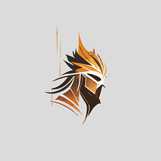 logo, design agency, warrior, minimalistic, futuristic, abstract, white background, Vector