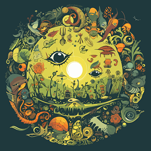 2d, abstract, vector quality, snakes, lizards, eye of newt, frogs, toads, bats, rats, spiders, snail, praying mantis, ants, pill bug, butterflies, flowers, grass, rocks, trees, witches cauldron, summer colors,