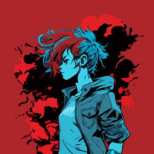 pwn person, free vector illustration, anime doodle, art doodles, doodle, fanart sketch, comic book, doodle, in the style of dark red and sky-blue, martin ansin, urban and edgy, ben wooten, becky cloonan, gray, normcore