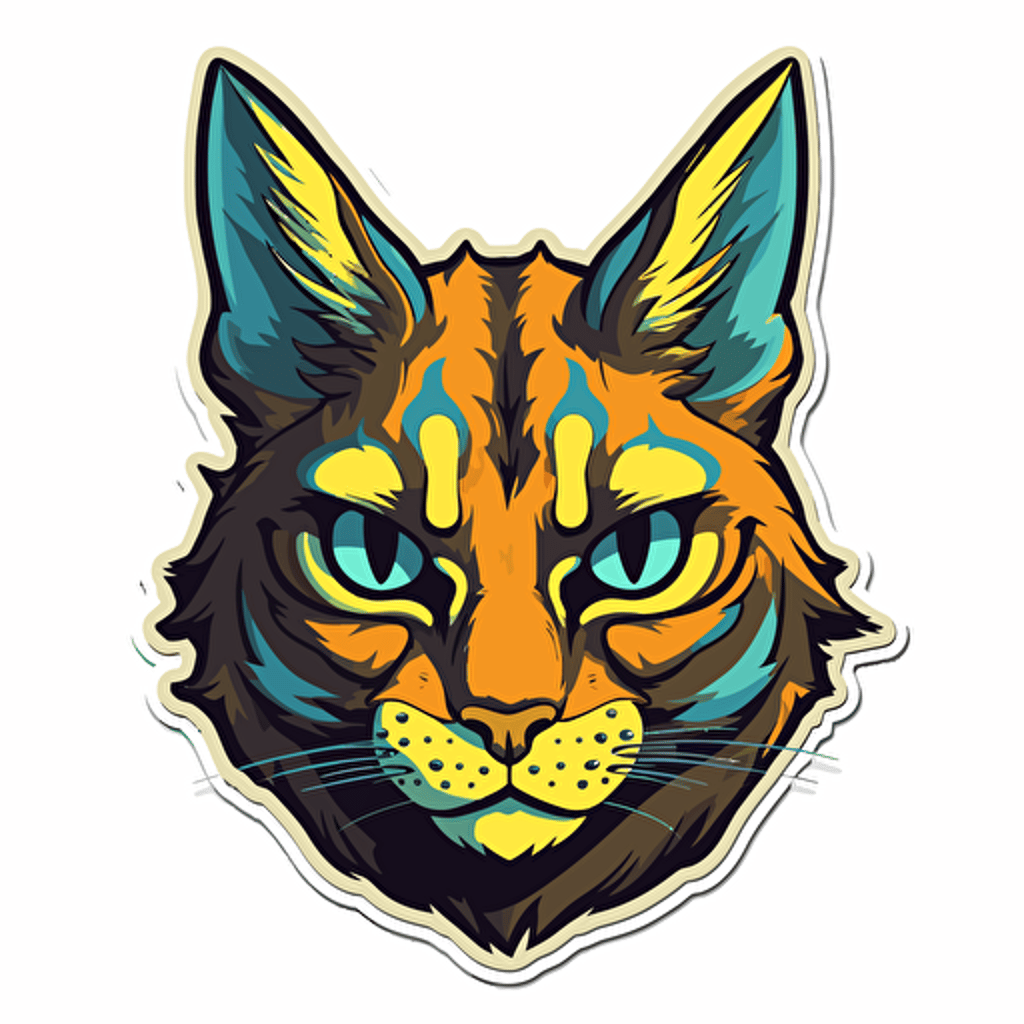 vector cat sticker