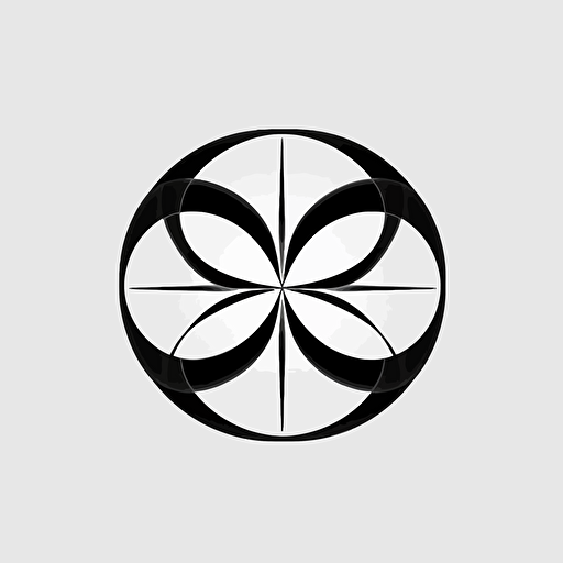 circle insignia, minimalist logo, vector, abstract seed, futuristic, sci-fi sleek design, Star Trek style insignia, star,