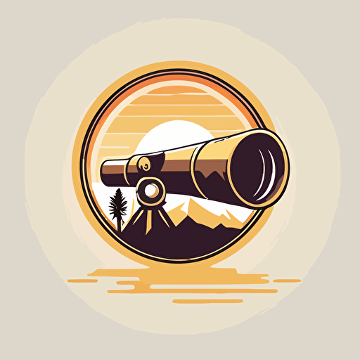 logo of a spyglass flat vector