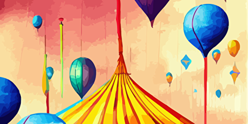 watercolor circus, vector