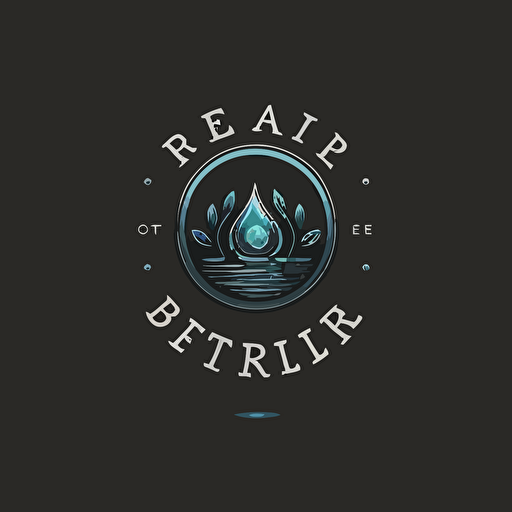 clean, minimalist, emblem for a water refilling business, vector logo