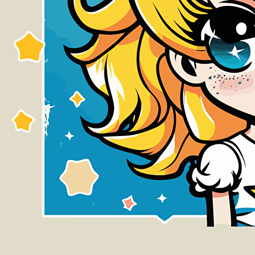 vector art manga star Kawaii