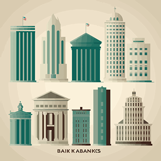 american banks, vector