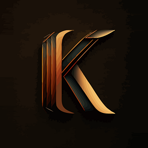 letter "K" logo, solid background, simple, vector, svg