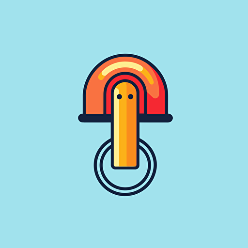 flat vector logo of Microsoft clippy