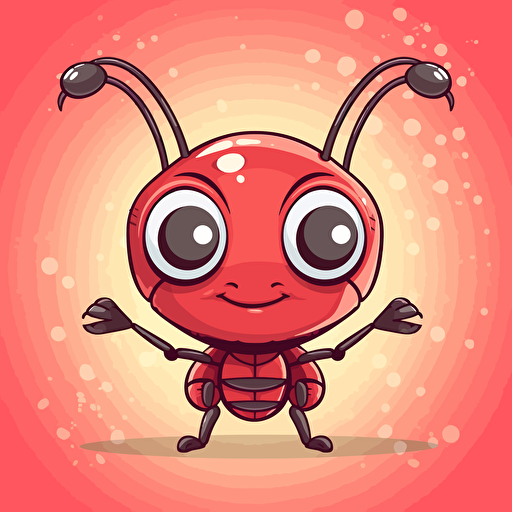 cute ant kawaii style, vector clipart