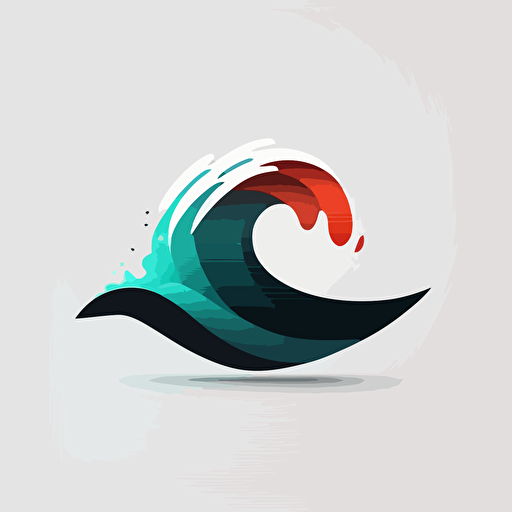 vector minimal logo of wave