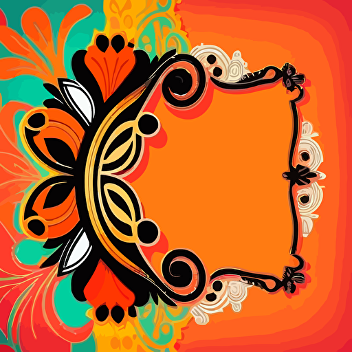 frame vector of bright indian motive