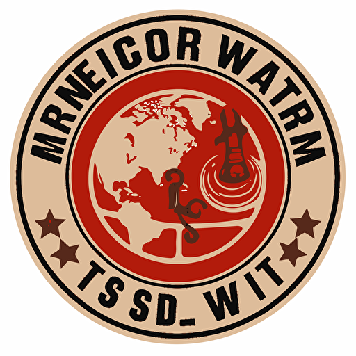 iww industrial workers of the world rust belt organization Vector style sticker logo id image only text:-1