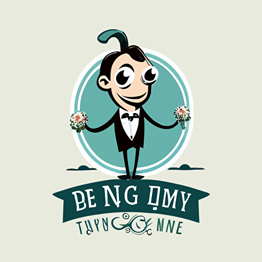 imagine concept art mascot logo for "the Big Day Events" a wedding and event planning service company, simple, vector,
