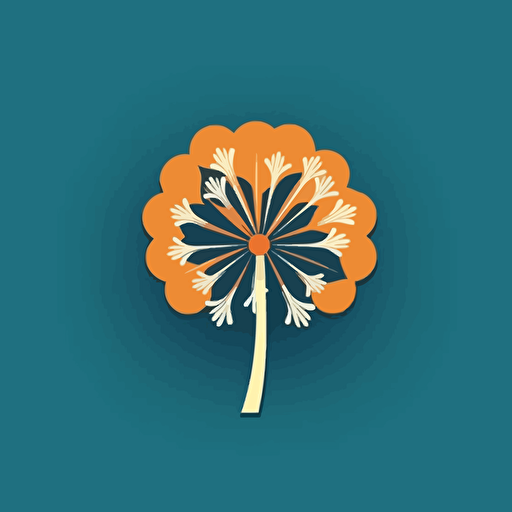 Gallery logo, vector, flat design, dandelion