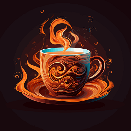 a cup of coffee, vector, 2d,