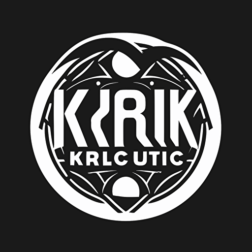 logo for RKJ , vector, creativity, white background, black, svg icon