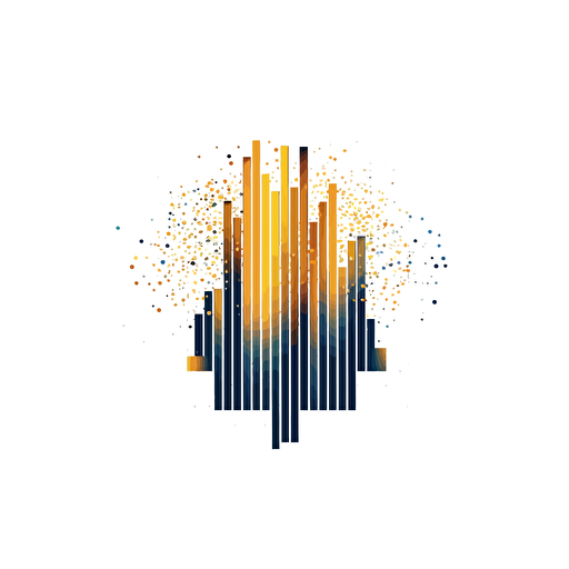Midas touch of data analytics logo, success, simple, cyber, rapture, acme, minimalist, vector, white background