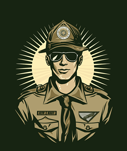 scout salute for logo deisgn, illustration, no letters, flat vector