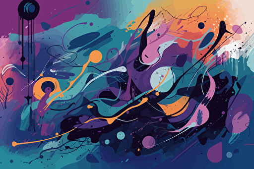 graffiti art, galaxy themed, vector art, flat colors, pastel colors, minimalistic,