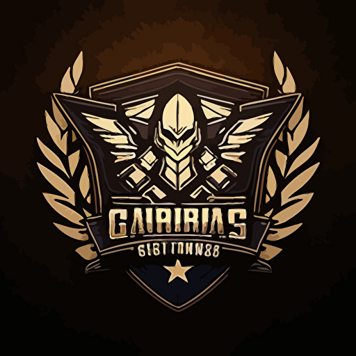 a unit logo for a military unit named "Guardians" simple vector art style
