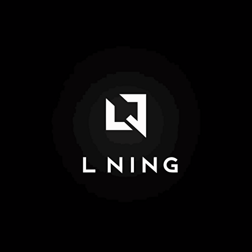minimalstic vector logo with Letters "LNG", gaming style