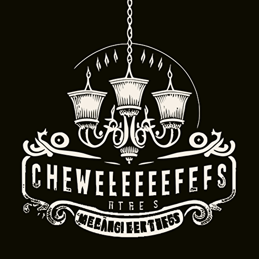 chandeliers better than coffee, wisdom, logo, vectorized.