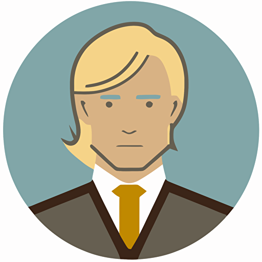 icon, vector, male teacher, blond hair