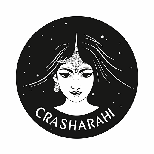 sparsh drama club logo, vector, black and white, flat, minimilistic