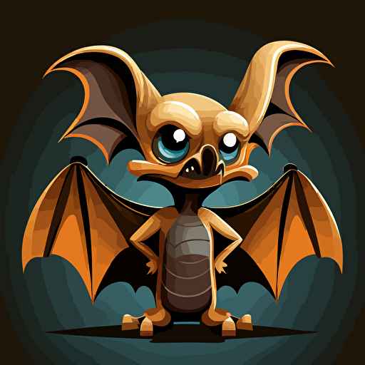 cartoon bat vector style