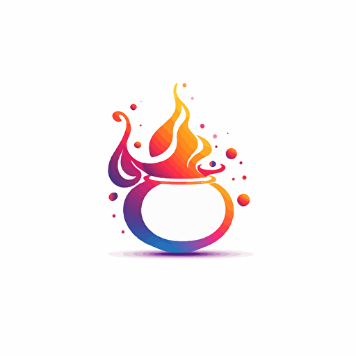 a magic text prompt logo. minimalist, vector, white background