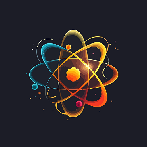 atom logo, vector, minimalistic