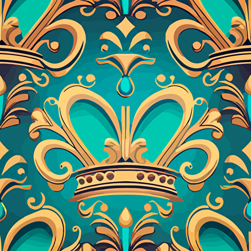 create a vector seamless pattern of a crown