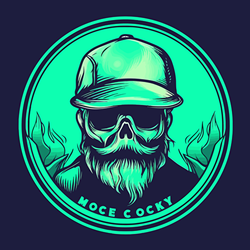 modern vector based logo for toxic masculinity, with boarder