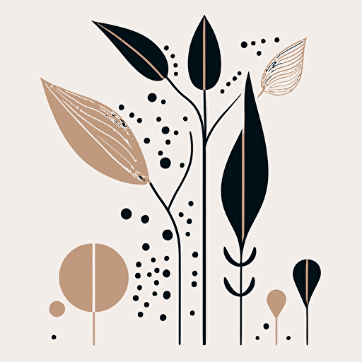 simple flat vector seed line drawing, minimal design, simple shapes, one colour