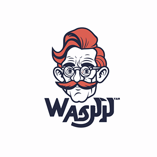 simple vector logo for company called wazzup, that does performing and video