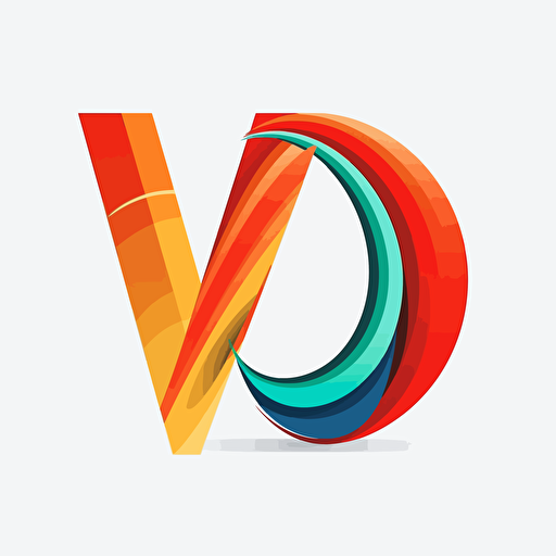 mix of letter "V" and "R" and "D" logo, modern company, ACME, minimalistic, vector, white background