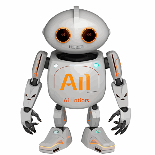 Logo for AI initiative, sticker, vector art, flat color
