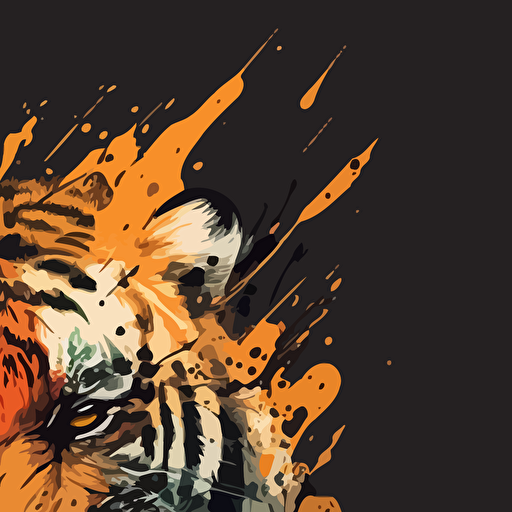angry tiger vector art