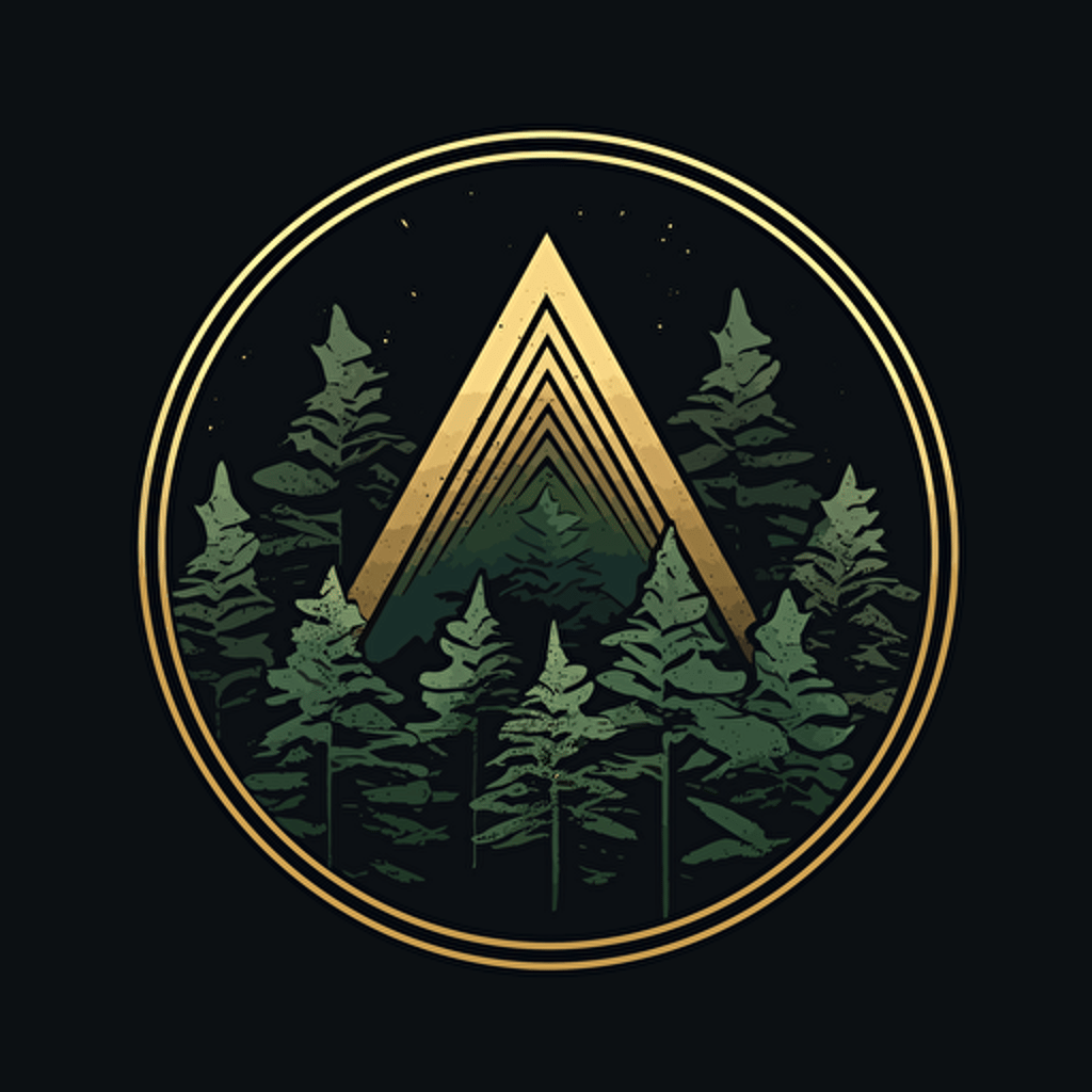 forest, vector, logo, programm