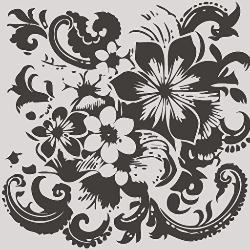 indonesian batik motive, white background, 2d, vector, island motive