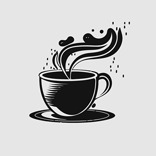 simple line image 2d vector coffee cup steaming
